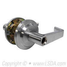 LSDA G2 Storeroom Lever Less Latch & Cyl, Satin Chrome