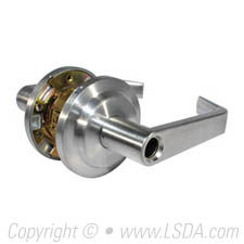 LSDA G2 Classroom Lever Less Latch & Cyl, Satin Chrome