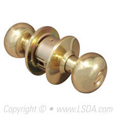 LSDA G2 Passage Knob Plymouth Less Latch Bright Brass