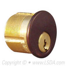 LSDA Mortise Cylinder 1" D1 Dark Bronze