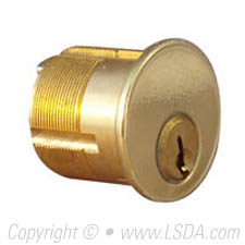 LSDA Mortise Cylinder 1-1/8" LA Bright Brass