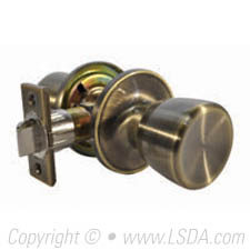 LSDA G3 Passage Knob Tulip Tubular Antique Brass