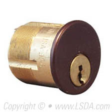 LSDA Mortise Cylinder 1-1/4" Y1 Dark Bronze