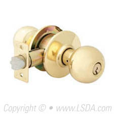 LSDA G2 Entry Ball Knob SC1 2-3/8 UL Bright Brass