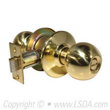 LSDA G2 Privacy Knob Ball 2-3/8" Bright Brass