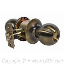 LSDA G3 Storeroom Ball Knob WR5 Antique Brass