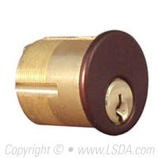 LSDA Mortise Cylinder 1-1/8" KW1 Dark Bronze