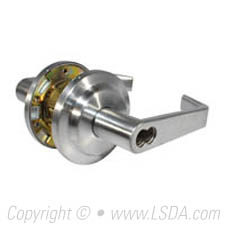 LSDA G2 Entry Lever SFIC Less Latch Satin Chrome