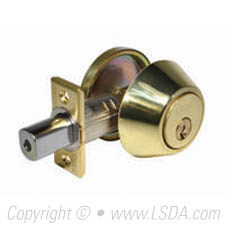 LSDA G3 20 Series Deadbolt Single Cyl. KW1 KA2 Adj UL Bright Brass