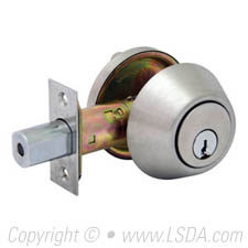 LSDA G3 20R Series Deadbolt Single Cyl. Removable Cyl, KW1 Adj UL Stainless Steel