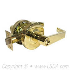 LSDA G2 Privacy Lexington Lever 2-3/4 UL Bright Brass