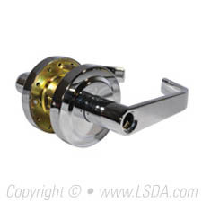 LSDA G2 Entry Madison Lever Less Latch & Core, Bright Chrome