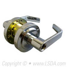 LSDA G2 Classroom Madison Lever Less Latch & Core, Bright Chrome