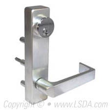 LSDA Exit Trim Lever f/ Narrow Stile Satin Chrome