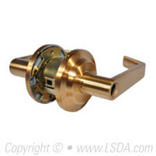 LSDA G2 Storeroom Lever Less Latch & Cyl, Satin Bronze