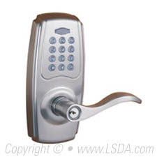 LSDA Electronic Keypad Entry Lever LY SC4 Satin Nickel