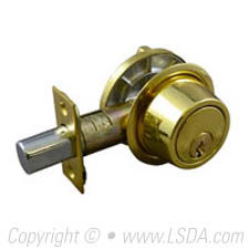 LSDA G3 Single Cylinder Deadbolt SC4 Adjustable Bolt Bright Brass