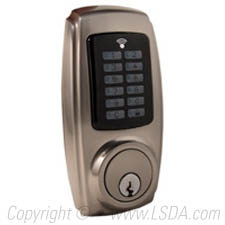 LSDA Deadbolt Electronic Keypad w/ 2 Smart Cards Satin Nickel