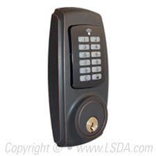 LSDA Deadbolt Electronic Keypad w/ 2 Smart Cards Aged Bronze